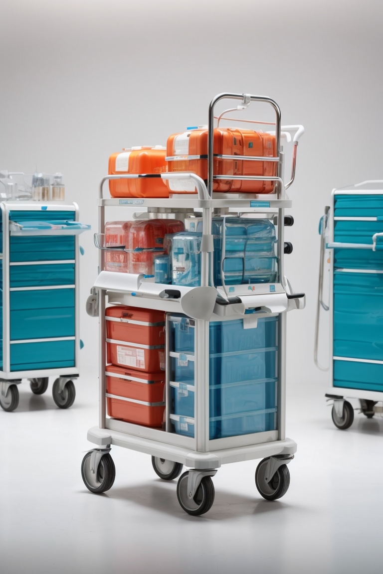 medical utility carts with drawers