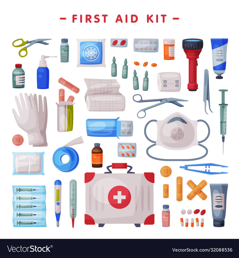 15 items in a first aid kit