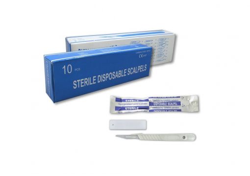 Disposable Sterile Scalpel Blade & Handle (10/Box)