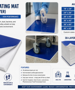 Decontaminating Mat (30-layer) antimicrobial antifungal polyethylene sticky mat