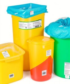 contaminated waste bin