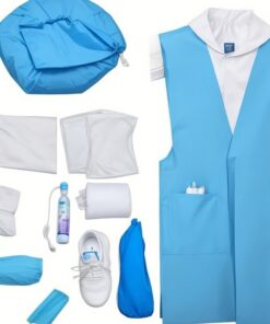 Disposable non woven overshoes blue