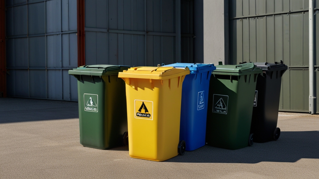 120l black wheelie bin