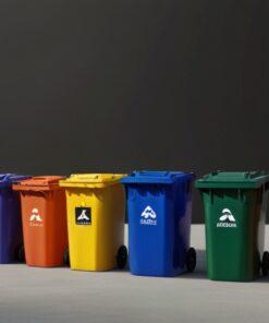 120l green wheelie bin