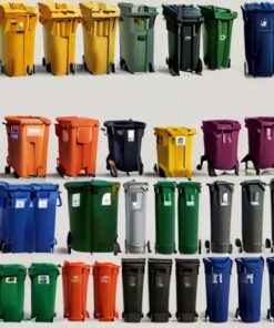 360l green wheelie bin