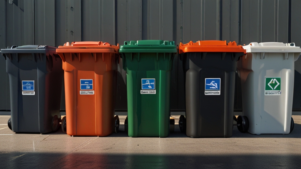 120l yellow wheelie bin