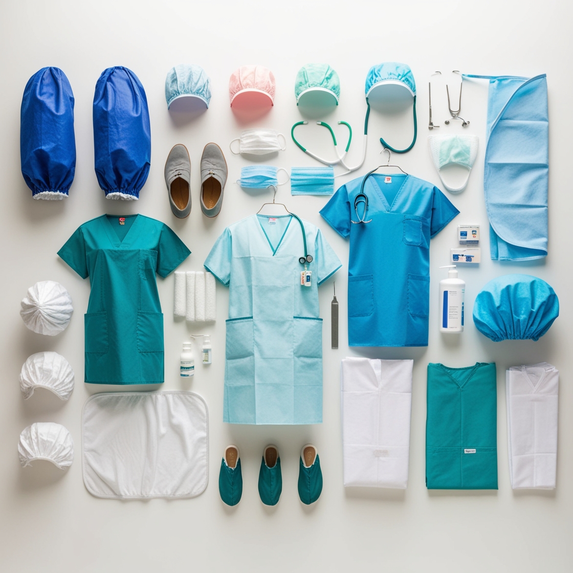 Reusable shoe covers blue