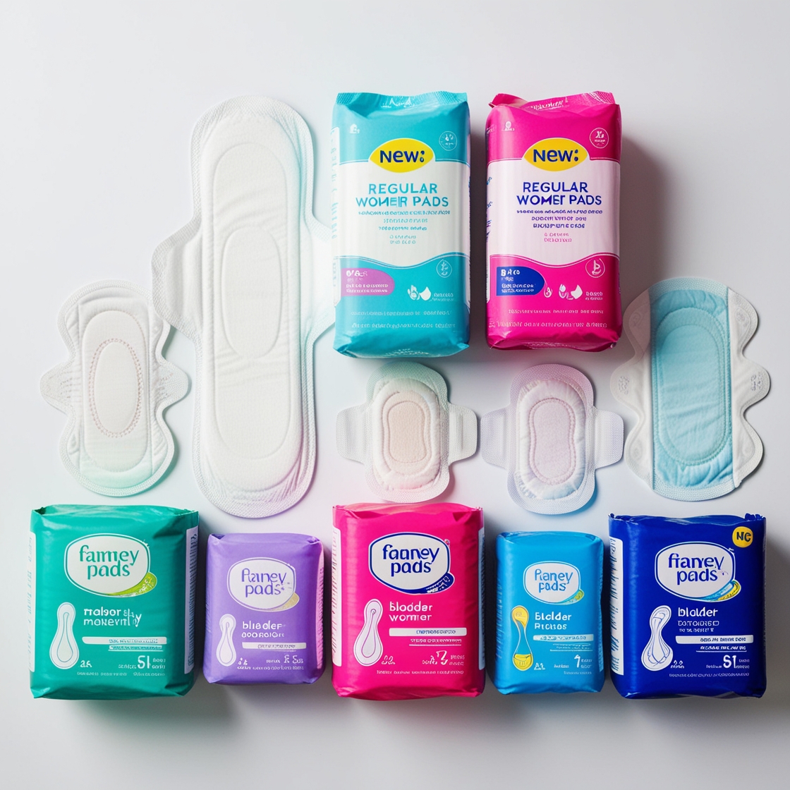 Maternity pads for women's incontinence