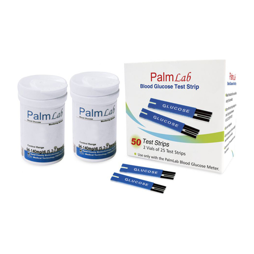 Glucometer Palm Lab Test Strips 50's