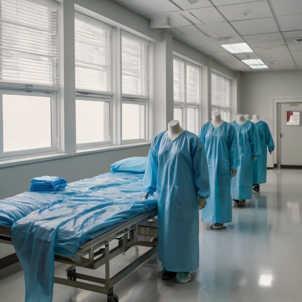 Disposable mop caps black 30 gsm