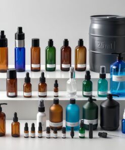 50ml Clear Glass Bottle with Lotion Cap