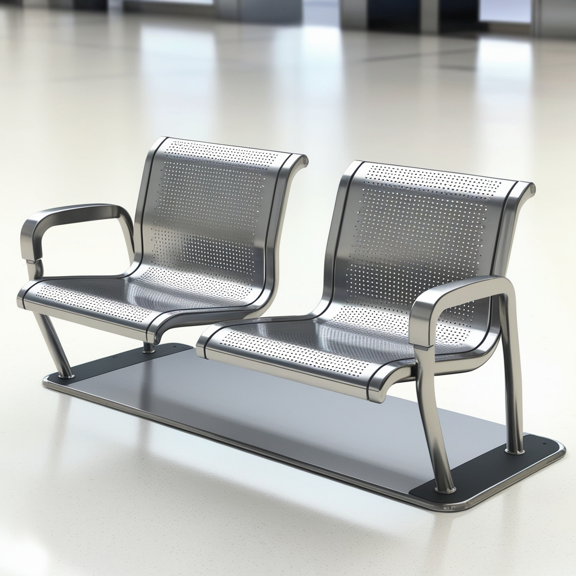 Airport Bench Indoor and Outdoor Waiting Room Seat Stainless Steel Single Seat