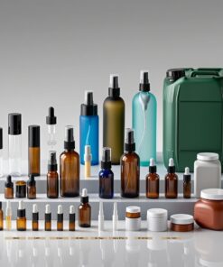 50ml Green Glass Bottle with Screw Cap