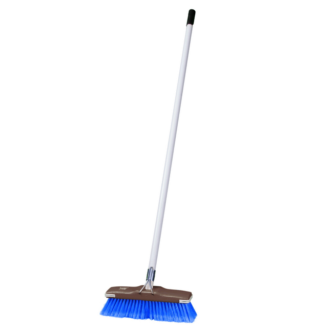 Floor Broom - Complete - GB1 - Soft - Flagged Synthetic Fibre - Buffer - Metal Handle - 55 Grip - Pack of 5 - F3359