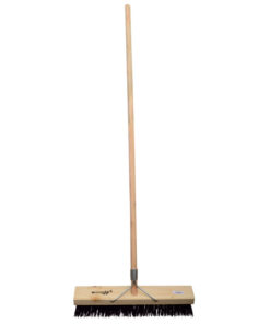 Platform Broom - Complete - Millennium Synthetic - Brown Polypropylene Fibre - Wooden Handle - 88 Grip - 46cm - Pack of 3 - F3350