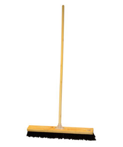 Platform Broom - Complete - Rainbow - Soft Synthetic Fibre - Wooden Screw-in Handle - 61cm - Pack of 3 - F3566