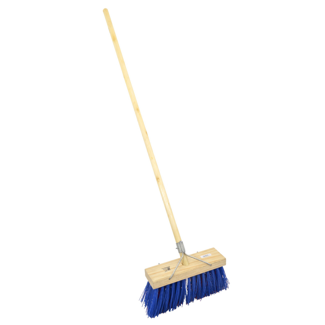 Bass Broom - Complete - Synthetic Fibre - Wooden Handle - 99 Grip - 30.5cm - Pack of 3 - F3152