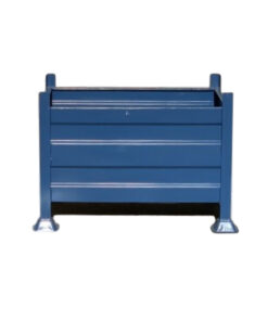 Stillage Bin - Stackable Steel Bin - Solid Side - Blue - 900Kg - SB3218