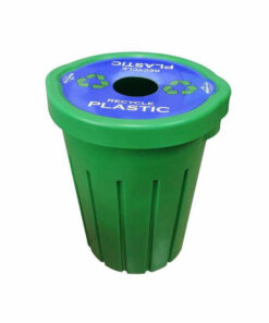 Refuse Recycle Bin with Flat Lid - One Hole - Plastic - 85L - LB081