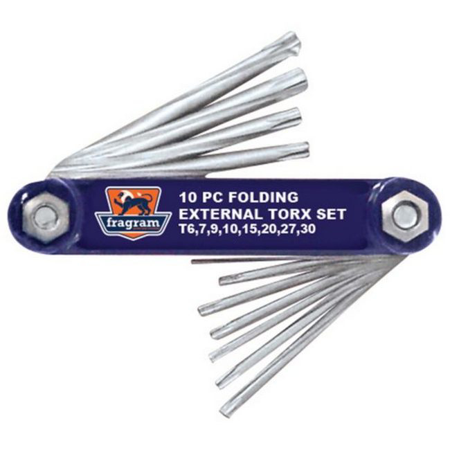 Torx Key Set - Folding - External - 10 Piece - TOOS1990