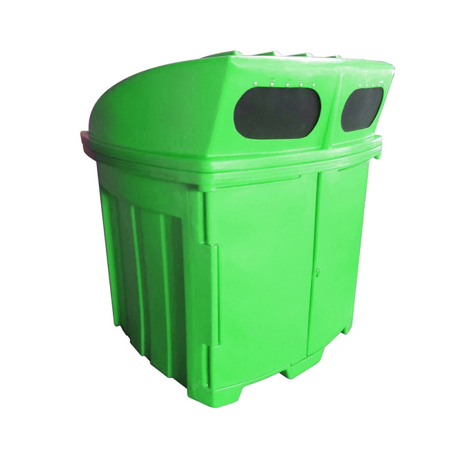 Recycle Bin - Plastic - 1000L - 126 x 103 x 153 cm - LB075A