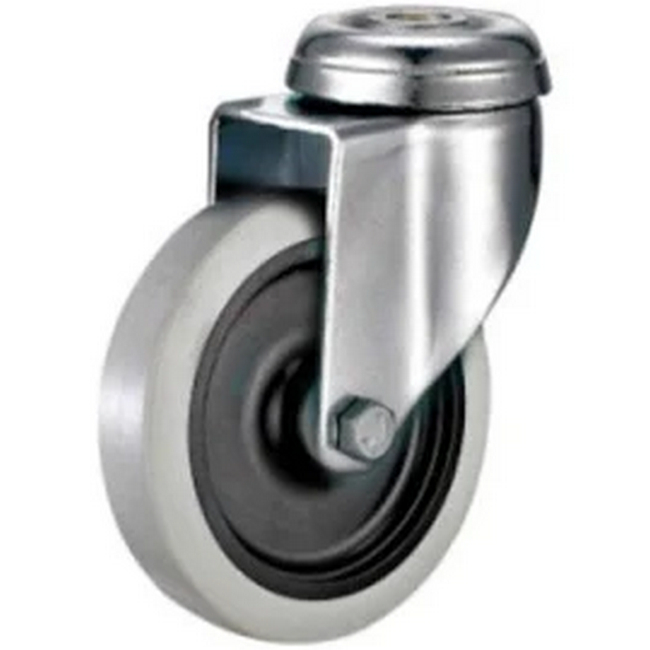 Castor Wheels - Thermoplastic Rubber - Bolt Hole - Swivel - 100mm - TOOC511