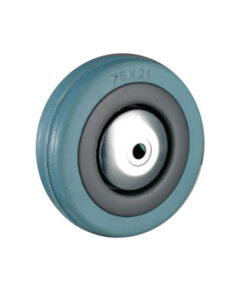 Castor Wheels - Blue Rubber - Loose Wheel - 65mm - TOOC432