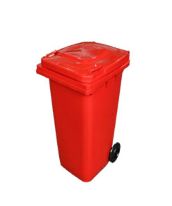 Wheelie Bin - 120L - 2 Wheel - Plastic - Red - 0129