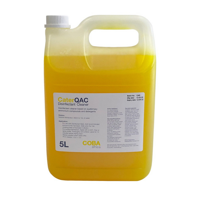 Disinfectant for COBAcare Sanistising Mats - CaterQAC - 5L - CATERQAC-5LT
