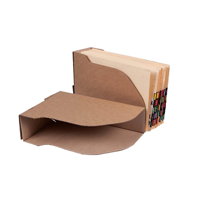 Cardboard Document Containers - Lateral - 36 x 24 x 10 cm - Pack of 25 - BCA301