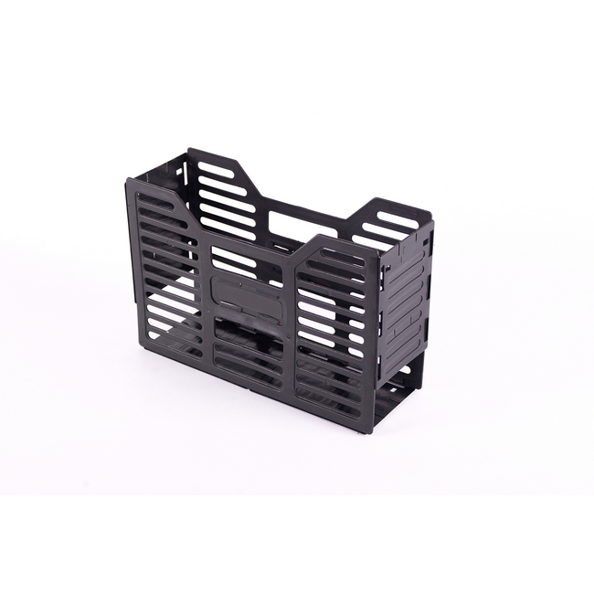 A4 Slatted Plastic Filing Container - Recycled - 32 x 10 x 22 cm - Black - Pack of 20 - 03RSLPC