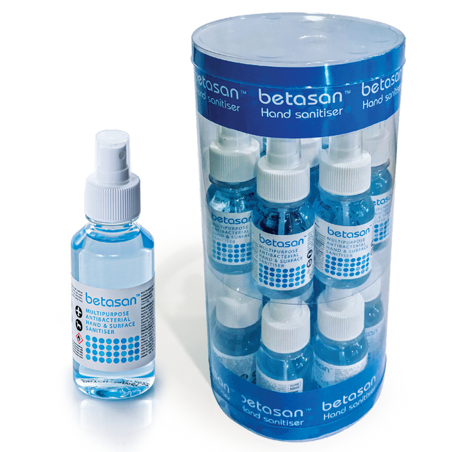Liquid Hand Spray - Sanitiser - 70% Alcohol - Betasan - 100ml - Pack of 28 - SR_67