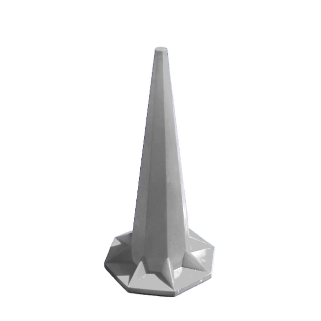 Safety Cone - Hard Plastic - Traffic Safety Barrier Cone - Jumbo - 1.8m - White - SXS047W