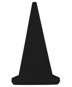 Safety Cone - Triangular - Hard Plastic - Parking Bollard - 100cm - Black - MBOL1MBL