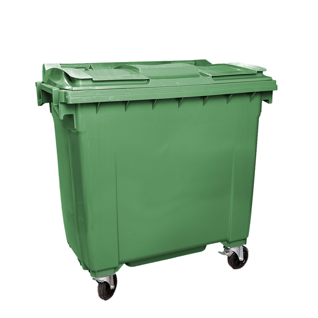Wheelie Bin - Plastic - 4 Wheel - 770L - Green - Wheelie Bin 770L-green