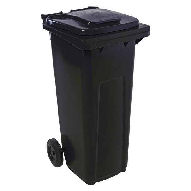 Wheelie Bin - SABS Approved - 140L - Black - Pack of 12 - Wheelie Bin 140L-black