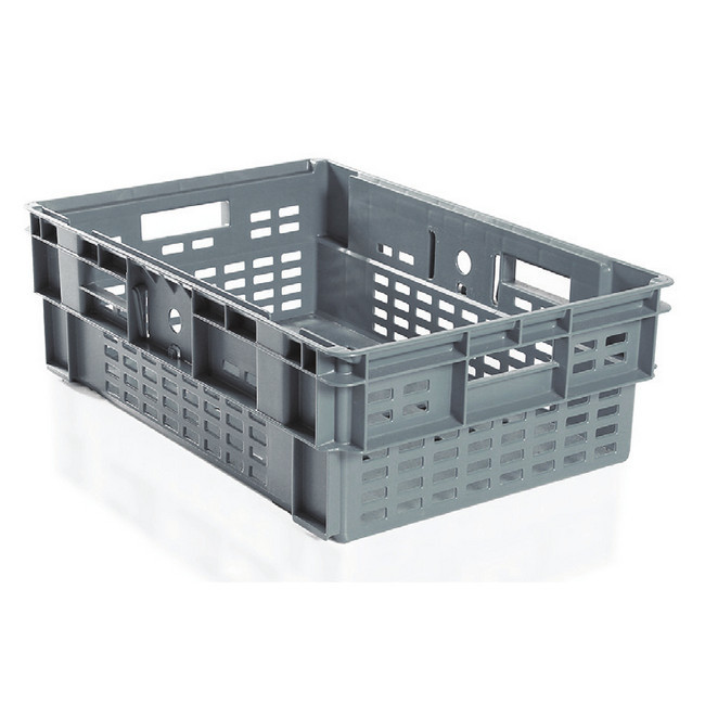 Stack-Nest Crate - Vented - SABS Approved - 38.8L - Grey - Pack of 125 - SN64190-grey
