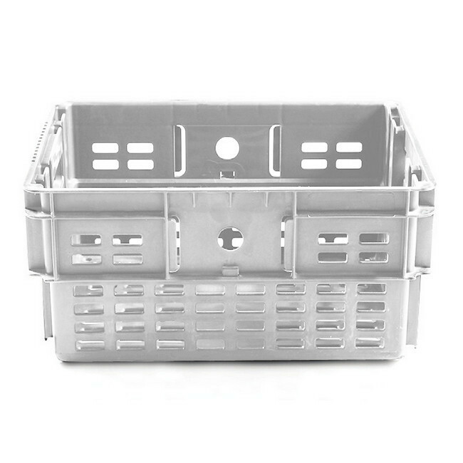 Stack-Nest Crate - Vented - SABS Approved - 16.6L - Grey - Pack of 250 - SN43190-grey