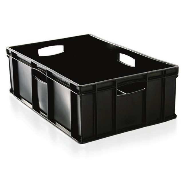 Stack Crate - Solid - 38L - Recycled Plastic - Black - Pack of 60 - SC64200R-black