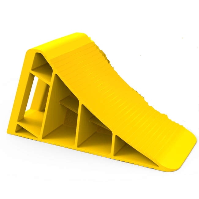 Wheel Chock 20 Ton - Polypropylene - 40 x 14 x 20cm - Pack of 2 - SL.FG.MC.20T.YL