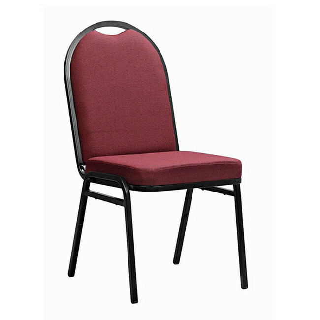 Office Chair - Banquet - Full Back - No Arms - Square Tube - 91 x 46 x 64 cm - SE019-burgundy