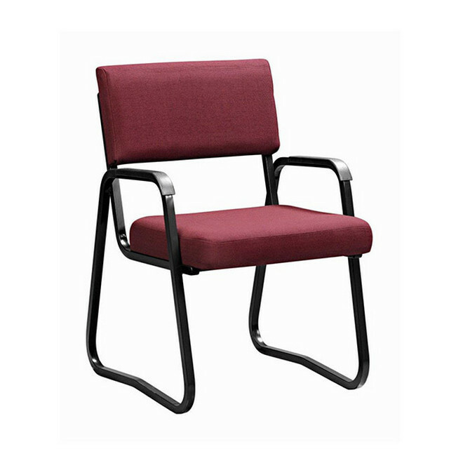 Office Chair - Economy - Arm - Skid Base - 88 x 60 x 60 cm - SE015-burgundy
