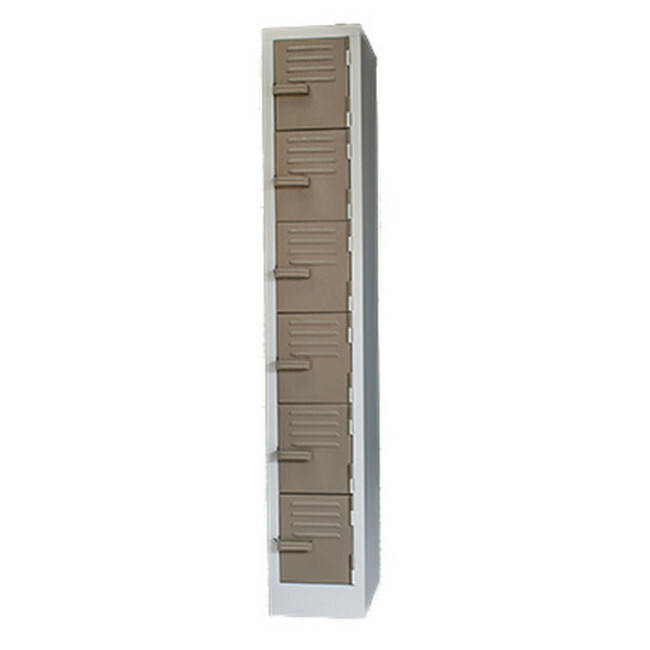 Steel Locker - Metal - 6 Tier - Six Door - 180 x 30 x 45 cm - LOC006-ivorykaroo