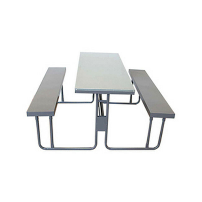 Steel Canteen Table - 145 x 150 x 72cm - CU004-grey