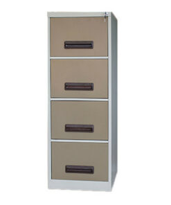 Steel Office Filing Cabinet - 4 Drawer File - 130 x 47 x 63 cm - 4FC02-ivorykaroo
