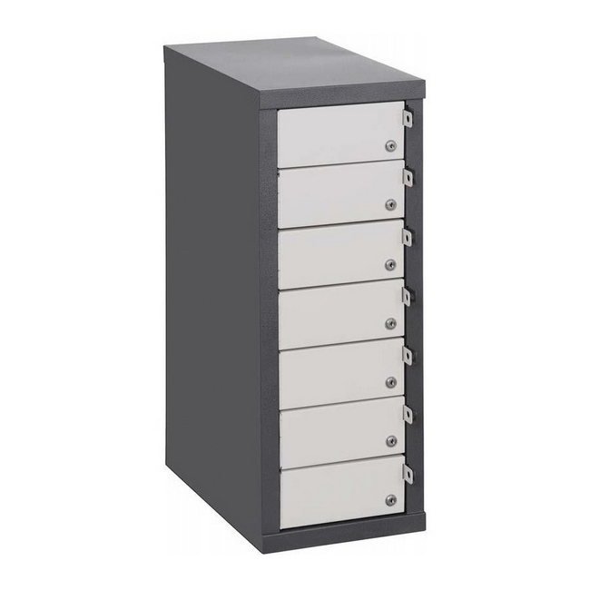 Tablet Locker - Steel - 7 Compartments - 81 × 30 × 45 cm - Grey - TABLET7