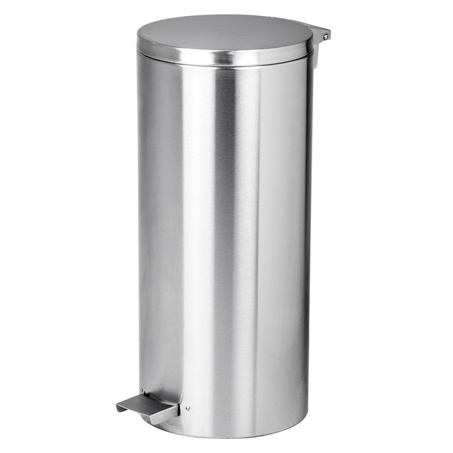 Steel Pedal Bin - 50L - Includes Inner - 305 Ø x 470 (H) mm - Brushed Stainless - PEDK005SS
