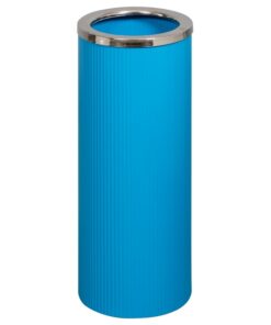 Steel Litter Bin - Fluted - With Rim Lid - 240 Ø x 600 (H) mm - Colour Options - 527BE