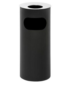 Steel Ashtray Litter Bin - Stainless Steel Top - 240 Ø x 600 (H) mm - Colour Options - 526BL