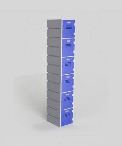 Plastic Locker - Solid Door - HACCP Compliant - Flat Top - 6 Tier - LOCKER6SOLID-FLAT
